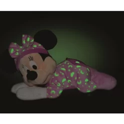 Disney Minnie La Souris Peluche Allongé Luminescente Rose 30 Cm -Disney 3
