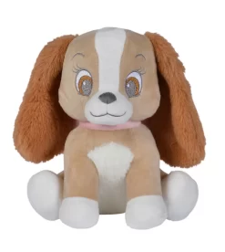 Disney Lady Le Chien Peluche Marron Rose 25 Cm