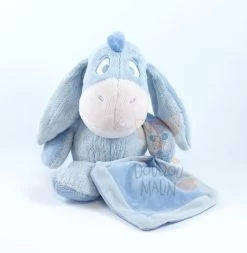 Disney Bourriquet L'âne Peluche Avec Mouchoir Bleu