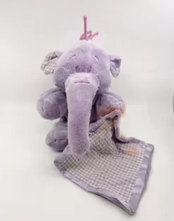 Disney - Efelant L'éléphant - Peluche Avec Doudou Violet 30 Cm