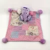 Disney - Efelant L'éléphant - Doudou Plat Violet Rose 25 Cm