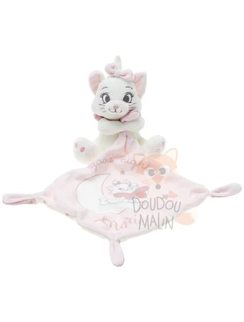 Disney Good Night Marie Aristochats Doudou Mouchoir Rose Blanc 1 Disney Good Night Marie Aristochats Doudou Mouchoir Rose Blanc