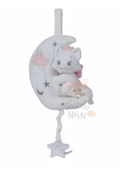 Disney Marie Le Chat Boîte à Musique Blanc Rose Lune Big Dream