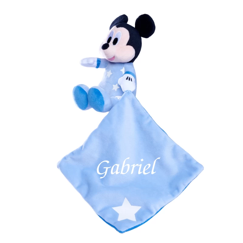 Disney - Mickey La Souris - Peluche Avec Doudou Luminescent Bleu 25 Cm 1 Disney - Mickey La Souris - Peluche Avec Doudou Luminescent Bleu 25 Cm