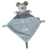 Disney - Mickey La Souris - Doudou Plat Bleu Pâle Gris 25 Cm