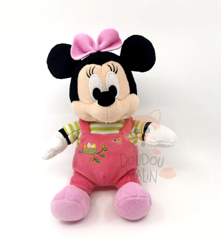 Disney - Minnie La Souris - Peluche Salopette Rose Oiseau 22 Cm 1 Disney - Minnie La Souris - Peluche Salopette Rose Oiseau 22 Cm