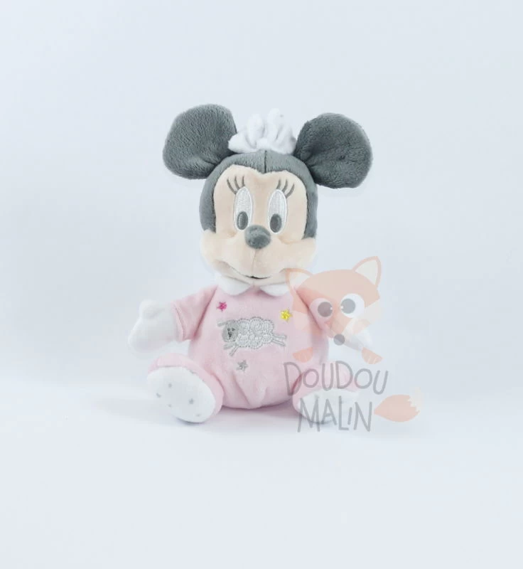Disney Minnie La Souris Mini Peluche Rose Blanc Mouton 1 Disney Minnie La Souris Mini Peluche Rose Blanc Mouton