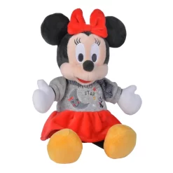 Disney Minnie La Souris Peluche Stary Night Rouge Gris 25 Cm