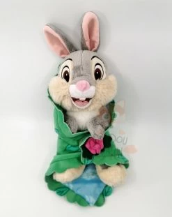 Disney - Panpan Le Lapin - Peluche Dans Sa Couverture Vert Fleur 30 Cm
