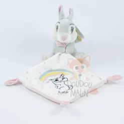 Disney Panpan Miss Bunny Doudou Mouchoir Rose Blanc Time For Hugs