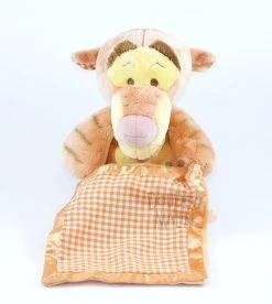 Disney Tigrou Peluche Mouchoir Orange Jaune Vichy