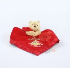 Disney Winnie L'ourson Doudou Plat Rouge Christmas Cuddles 30 Cm