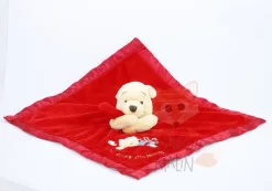 Disney Winnie L'ourson Doudou Plat Rouge My First Christmas 40 Cm